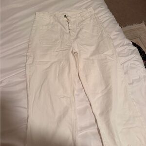 White High-Waisted Pants